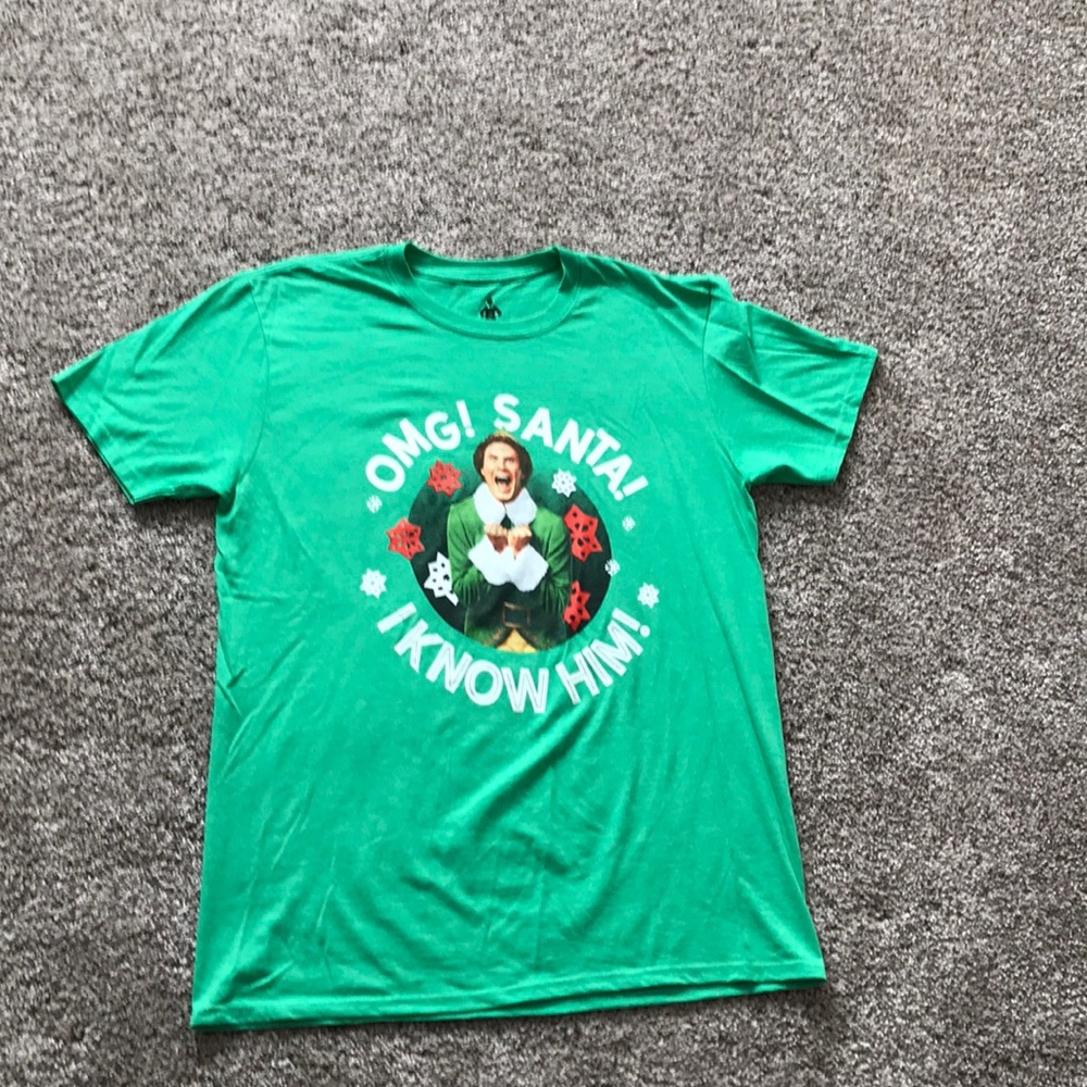Green shortsleeved Christmas t-shirt